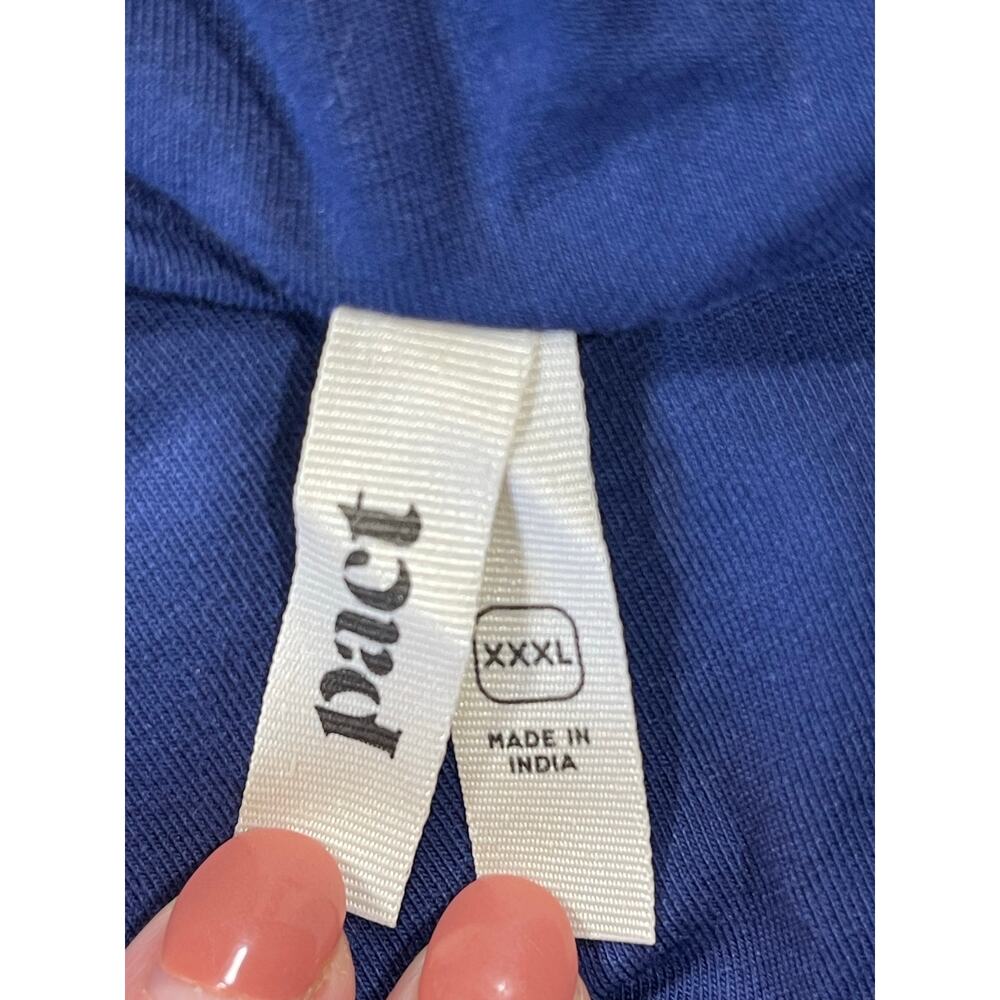 Pact Organic Cotton Fit & Flare Open Back Maxi Dress Navy Blue Size 3XL NWOT - Picture 11 of 11
